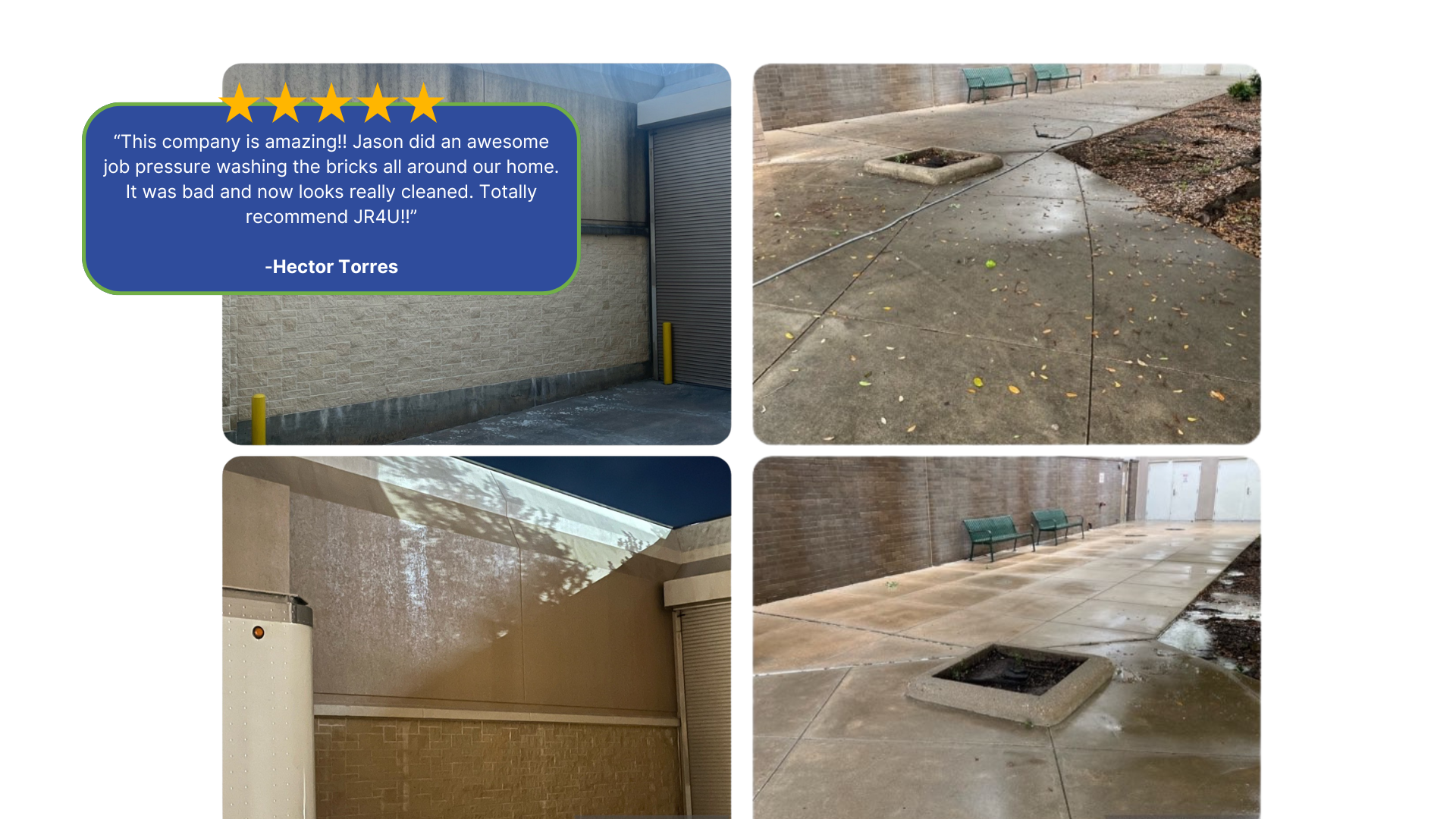 Commercial Building Soft Washing Spring, TX 10 JR4u review collage pressure washing spring tx (1)